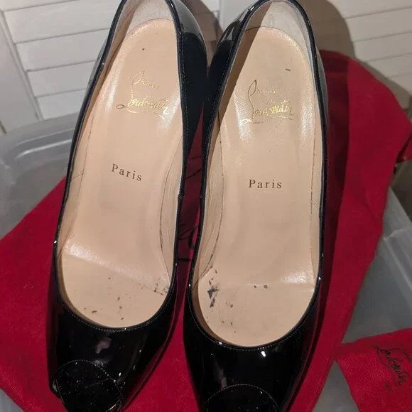 Loubiton New Very Privé 120mm platform pumps Patent calf leather - black - 40EUR - Picture 3 of 7